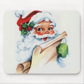 Santa Claus with his Christmas list scroll Mousepad (Vorne)