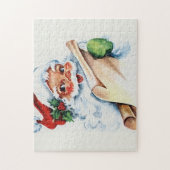 Santa Claus with his Christmas list scroll Puzzle (Vertikal)