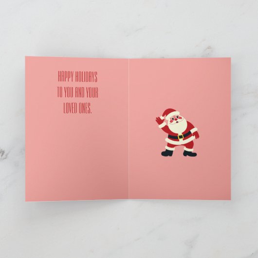 Santa Claus With His Hands On His Hips Being Jolly Karte (Innenseite)