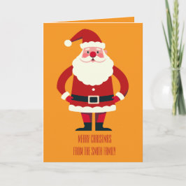 Santa Claus With His Hands On His Hips Being Jolly Karte