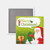 Santa Claus with Ohrfeigen Magnet (Vorderseite/Rückseite)