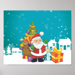 Santa Claus with Ohrfeigen Poster