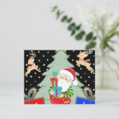 Santa Claus with Presents Postkarte (Stehend Vorderseite)