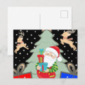 Santa Claus with Presents Postkarte (Vorne/Hinten)