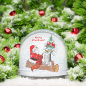 Santa Claus with Rabbit Fox and Squirrel Schneekugeln (Weihnachten)