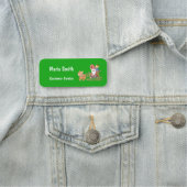 Santa Claus with Sleigh and Reindeer Personalized Namensschild (Beispiel)