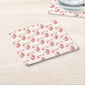 Santa Claus Word Cloud Ho Typografy Red White Rechteckiger Pappuntersetzer (angewinkelt)