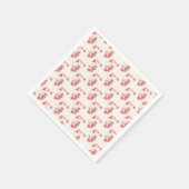 Santa Claus Word Cloud Ho Typografy Red White Serviette (Ecke)