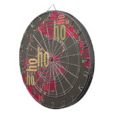 Santa Claus wordcloud Ho Ho Ho Dartscheibe (Vorderseite rechts)