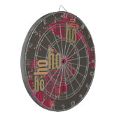 Santa Claus wordcloud Ho Ho Ho Dartscheibe (Vorderseite Links)