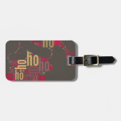 Santa Claus wordcloud Ho Ho Ho Gepäckanhänger (Vorderseite horizontal)