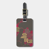 Santa Claus wordcloud Ho Ho Ho Gepäckanhänger (Vorderseite vertikal)