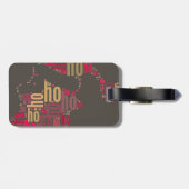 Santa Claus wordcloud Ho Ho Ho Gepäckanhänger (Rückseite horizontal)