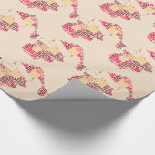 Santa Claus wordcloud Ho Ho Ho Geschenkpapier (Ecke)