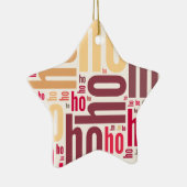 Santa Claus wordcloud Ho Ho Ho Keramikornament (Rechts)