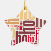 Santa Claus wordcloud Ho Ho Ho Keramikornament (Vorne)