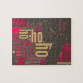 Santa Claus wordcloud Ho Ho Ho Puzzle (Horizontal)