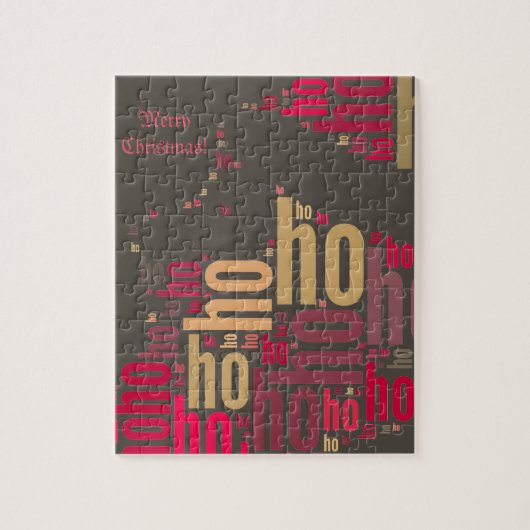 Santa Claus wordcloud Ho Ho Ho Puzzle (Vertikal)