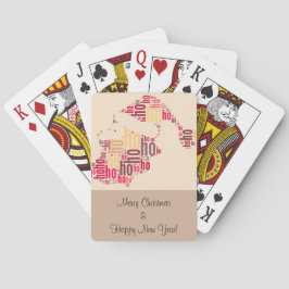 Santa Claus wordcloud Ho Ho Ho Spielkarten