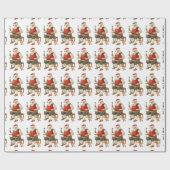 Santa Claus Workshop Spielzeug Schlitten machen Geschenkpapier (Flach)