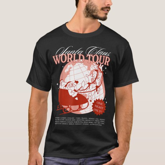 Santa Claus World Tour Christmas Xmas Holiday Paja T-Shirt (Vorderseite)