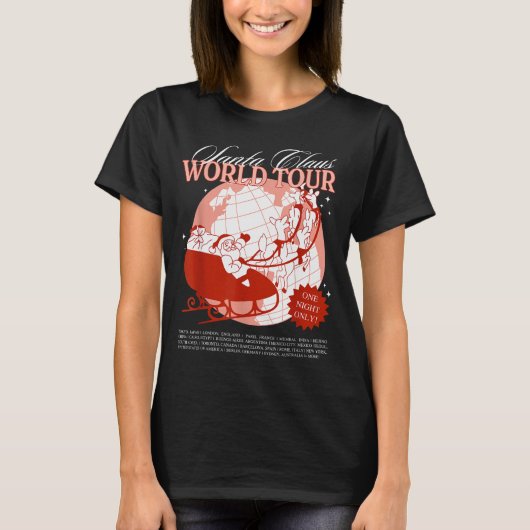 Santa Claus World Tour Christmas Xmas Holiday Paja T-Shirt (Vorderseite)