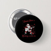 Santa Claus World Tour Rocking Around The Christma Button (Vorne & Hinten)