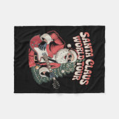 Santa Claus World Tour Rocking Around The Christma Fleecedecke (Vorderseite (Horizontal))