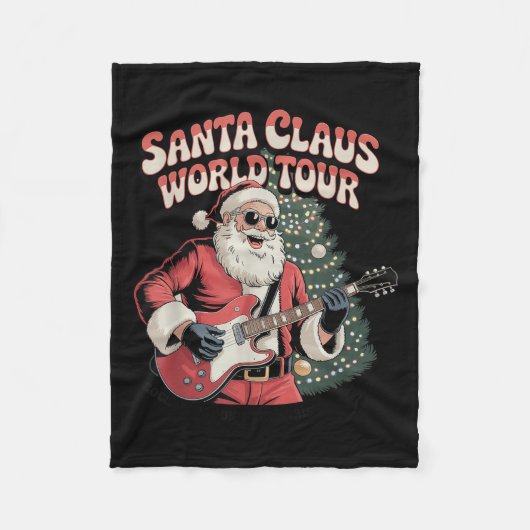 Santa Claus World Tour Rocking Around The Christma Fleecedecke (Vorderseite)