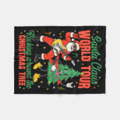Santa Claus World Tour Rocking Around The Christma Fleecedecke (Vorderseite (Horizontal))