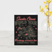 Santa Claus World Tour Rocking Around The Christma Karte (Gelbe Blume)