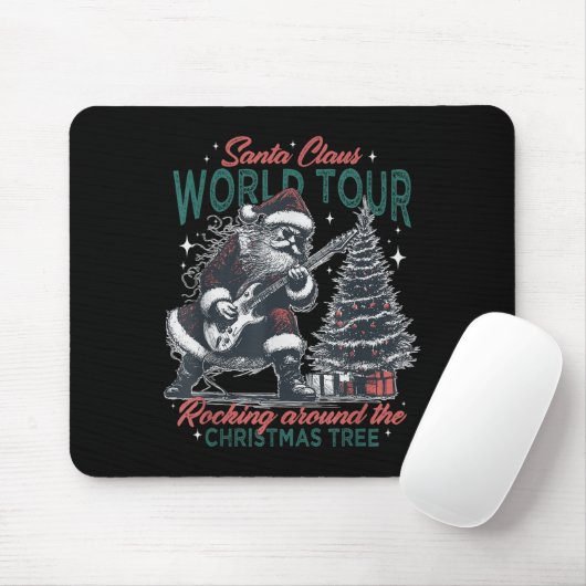 Santa Claus World Tour Rocking Around The Christma Mousepad (Mit Mouse)