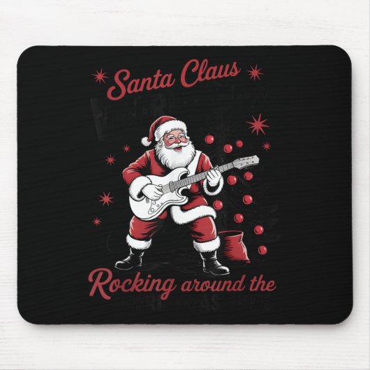 Santa Claus World Tour Rocking Around The Christma Mousepad (Vorne)