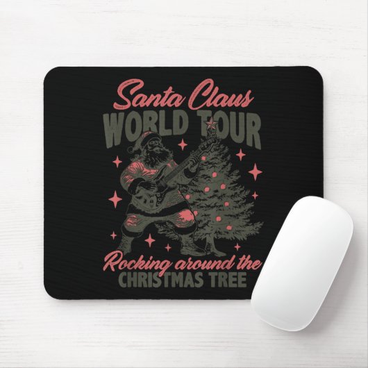 Santa Claus World Tour Rocking Around The Christma Mousepad (Mit Mouse)