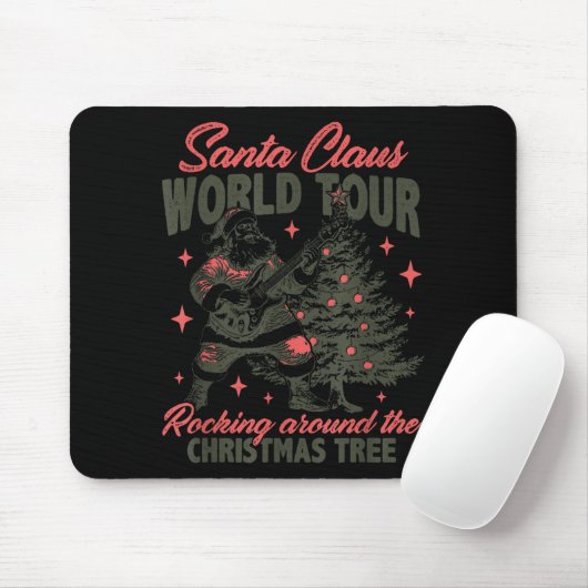 Santa Claus World Tour Rocking Around The Christma Mousepad (Mit Mouse)