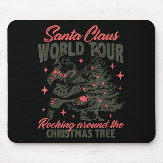 Santa Claus World Tour Rocking Around The Christma Mousepad (Vorne)