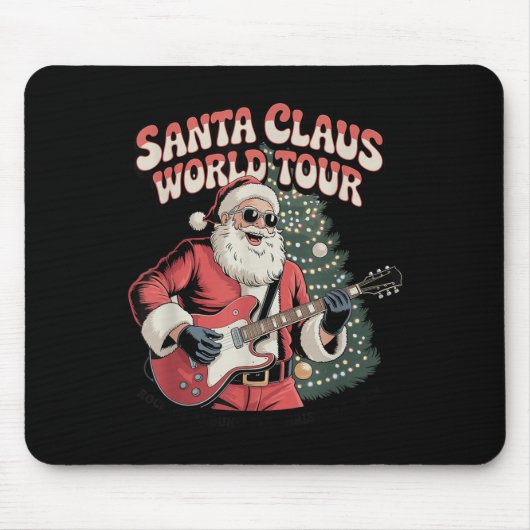 Santa Claus World Tour Rocking Around The Christma Mousepad (Vorne)