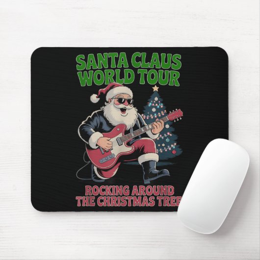 Santa Claus World Tour Rocking Around The Christma Mousepad (Mit Mouse)