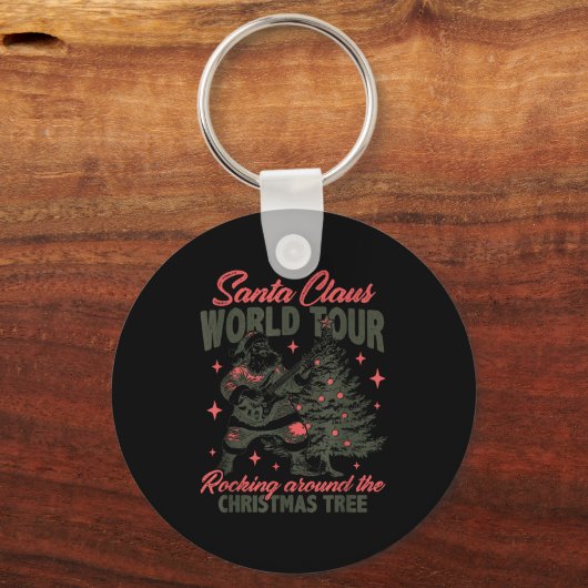 Santa Claus World Tour Rocking Around The Christma Schlüsselanhänger (Vorderseite)