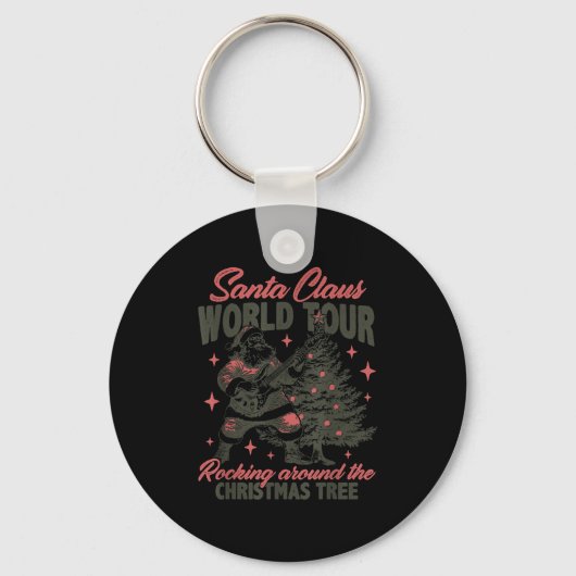 Santa Claus World Tour Rocking Around The Christma Schlüsselanhänger (Vorderseite)