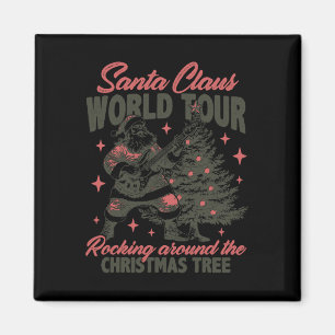 Santa Claus World Tour Rocking Around The Weihnach Magnet