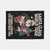 Santa Claus World Tour Rocking Fleecedecke (Vorderseite (Horizontal))