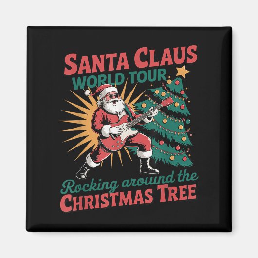 Santa Claus World Tour Rocking Magnet (Vorne)