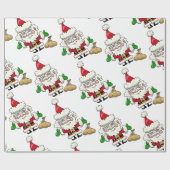Santa Claus Wrapping Paper Geschenkpapier (Flach)