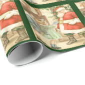 Santa Claus Wrapping Paper Geschenkpapier (Rolleneckpunkt)