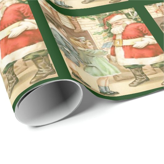 Santa Claus Wrapping Paper Geschenkpapier (Rolleneckpunkt)
