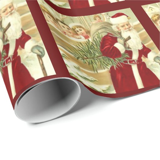 Santa Claus Wrapping Paper Geschenkpapier (Rolleneckpunkt)