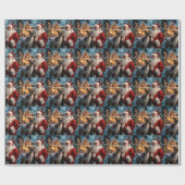 Santa Claus Wrapping Paper Geschenkpapier (Flach)