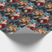 Santa Claus Wrapping Paper Geschenkpapier (Ecke)