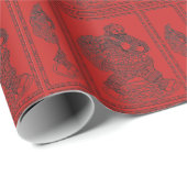 Santa Claus Wrapping Paper Geschenkpapier (Rolleneckpunkt)